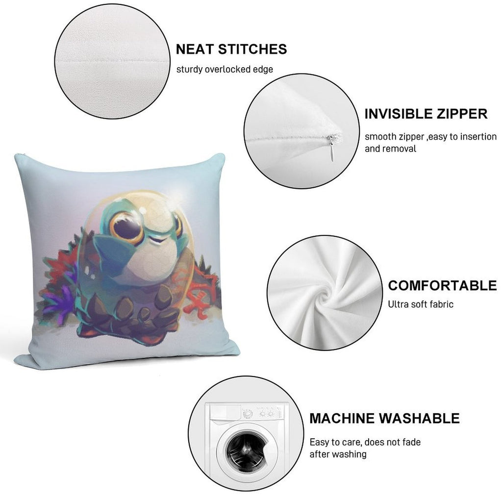 Cuddlefish Baby - Subnautica Soft Fade-Resistant Throw Pillow