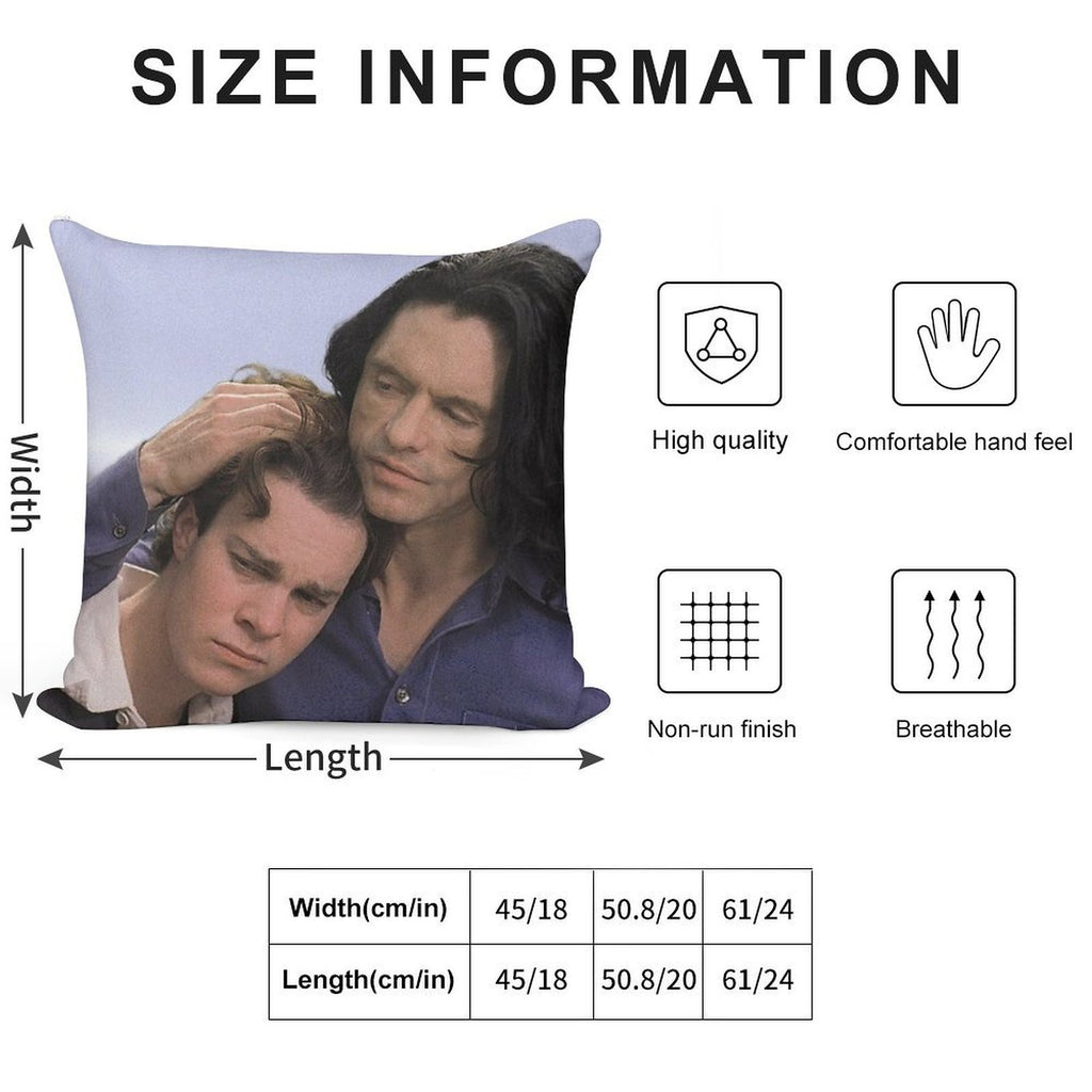 The Room Tommy Wiseau Soft Hidden Zipper Throw Pillow