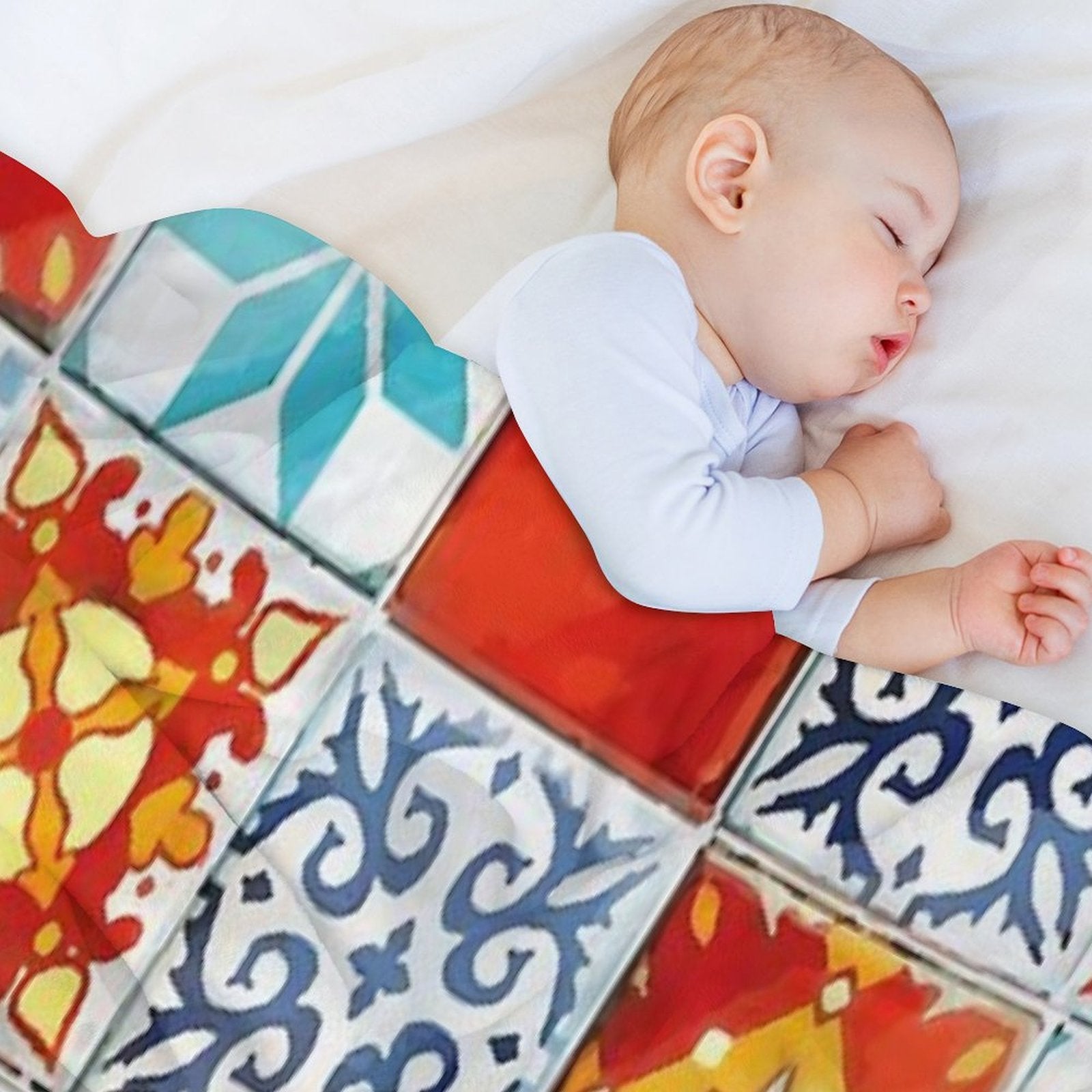 Colorful Azulejos Tiles from Azul Board Game Premium Throw Blanket