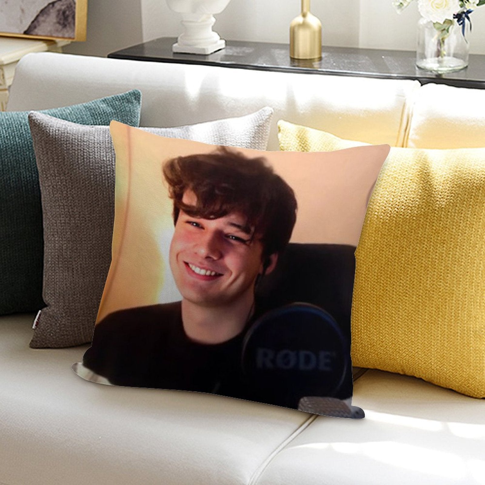 Wilbur Soot Soft Shrink-Resistant Throw Pillow