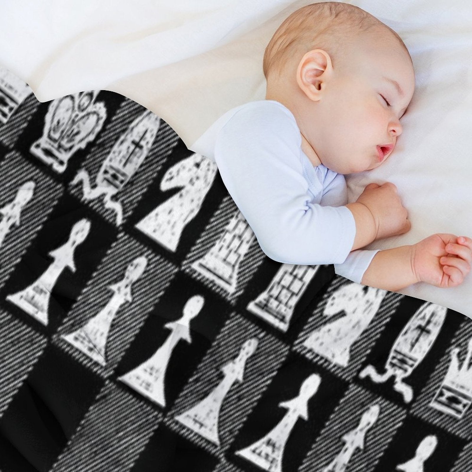 Chess Fan, Chess Player, Grand Master of Chess - White Shrink-resistant Throw Blanket