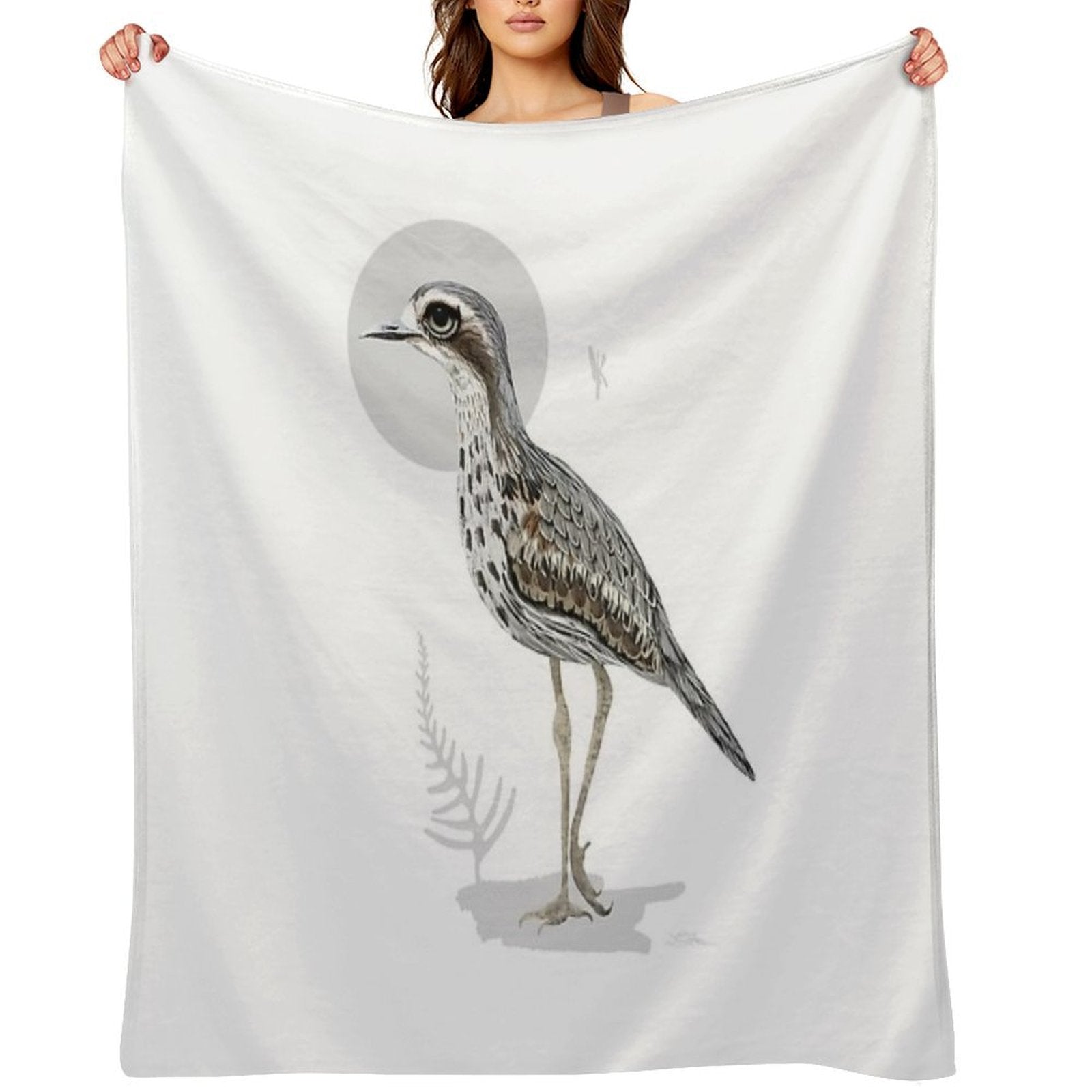 Bush Stone-curlew Plush Throw Blanket