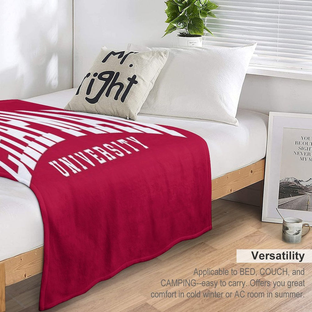 Chapman - College Font Curved Wrinkle-free Throw Blanket