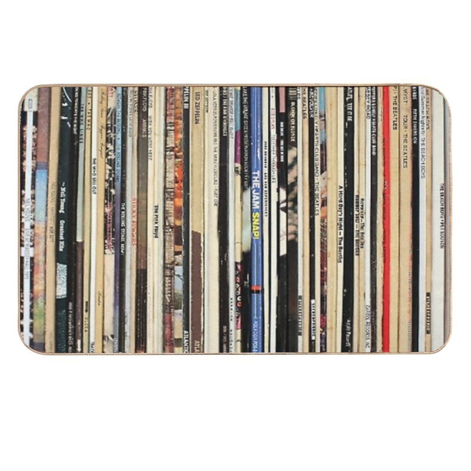 Classic Rock Vinyl Records  Dirt-Trapping Bath Mat