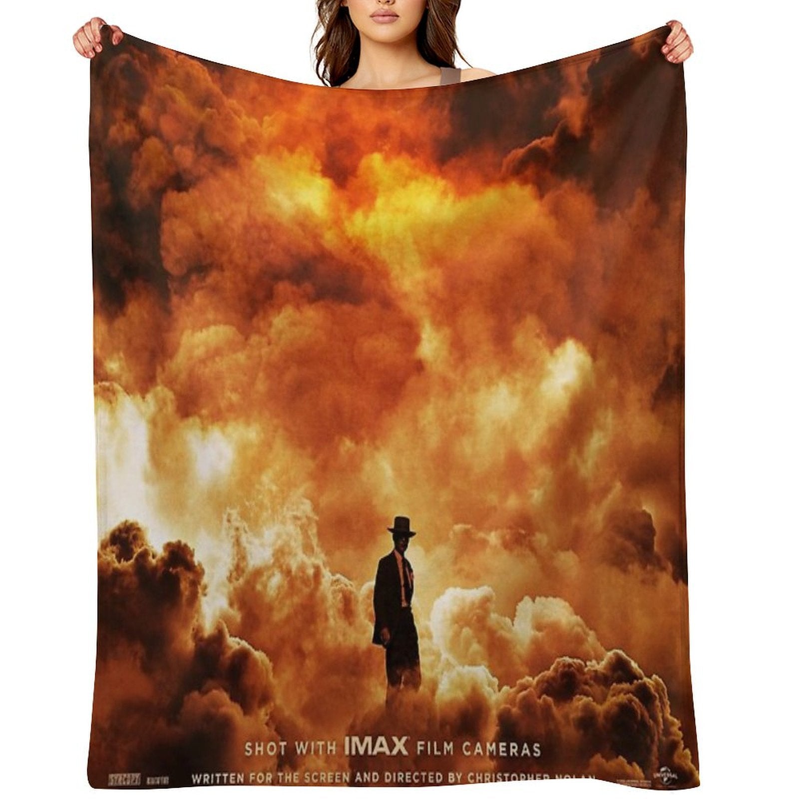 Vintage Oppenheiimer Movies Film  002 Eco-conscious Throw Blanket