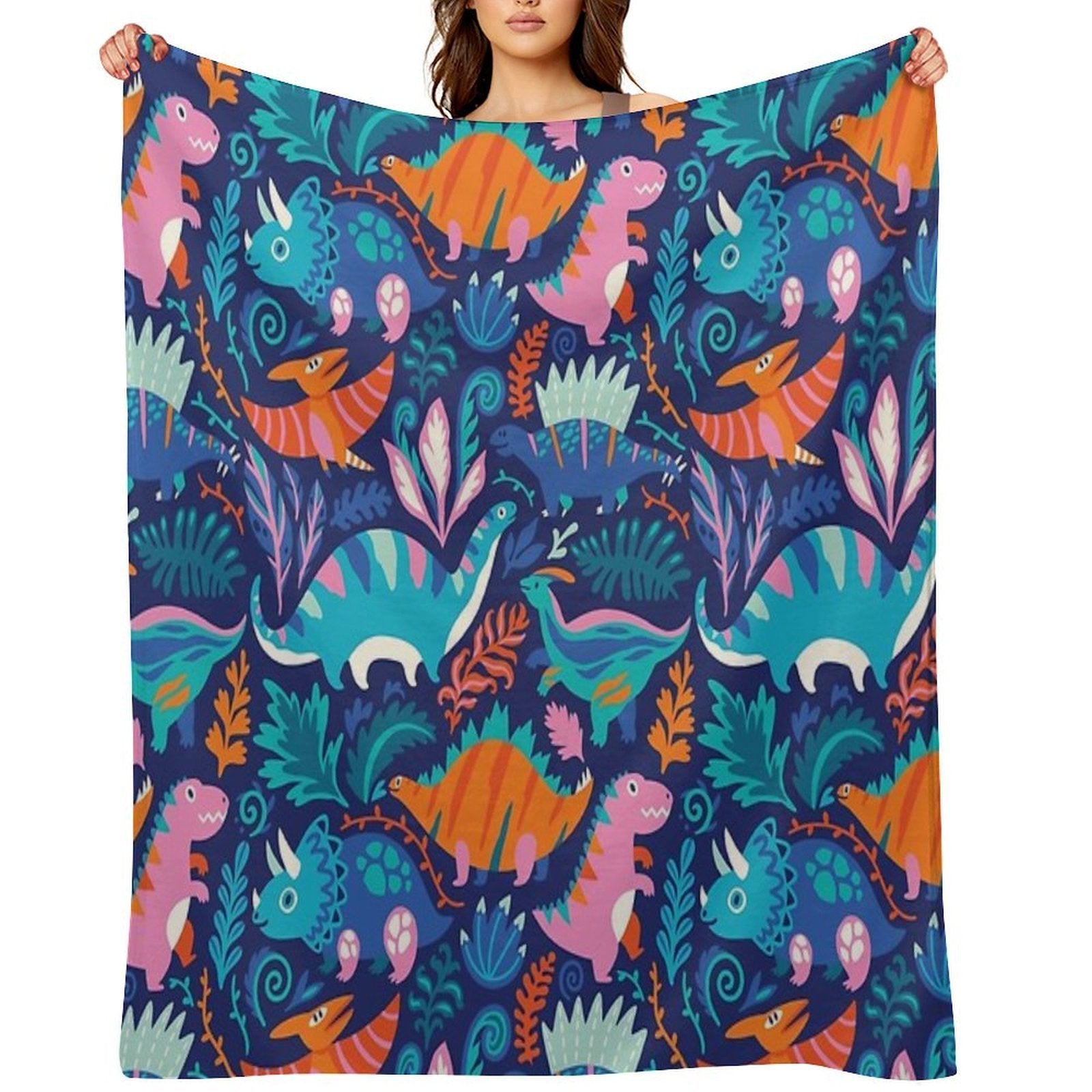 Dino Team 1 Eco-conscious Throw Blanket