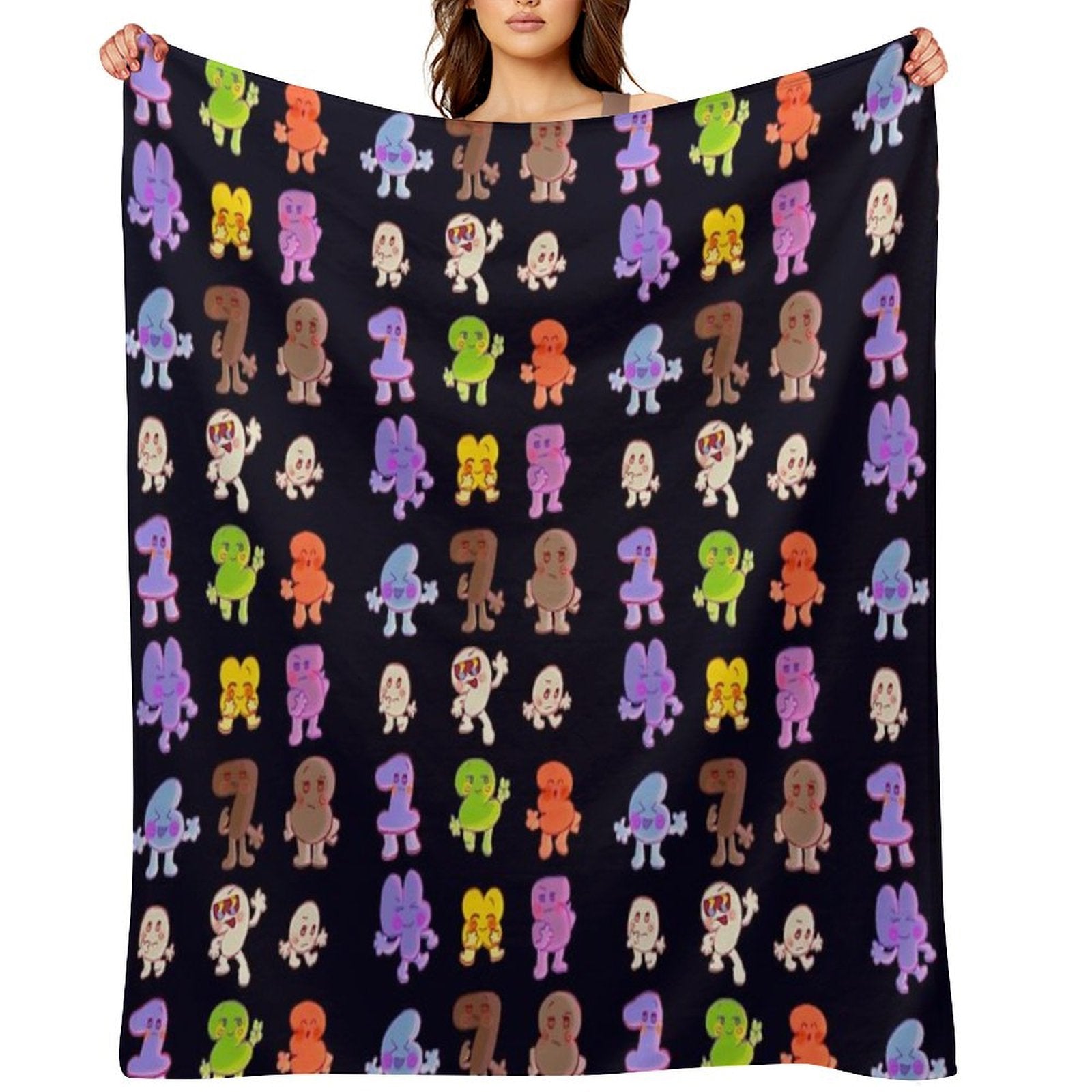 BFB All Numbers Algebraliens Pack Versatility Throw Blanket