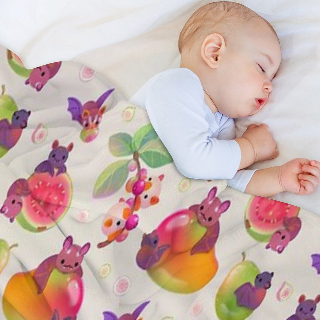 Fruit And Bat - Pastel All-season Throw Blanket