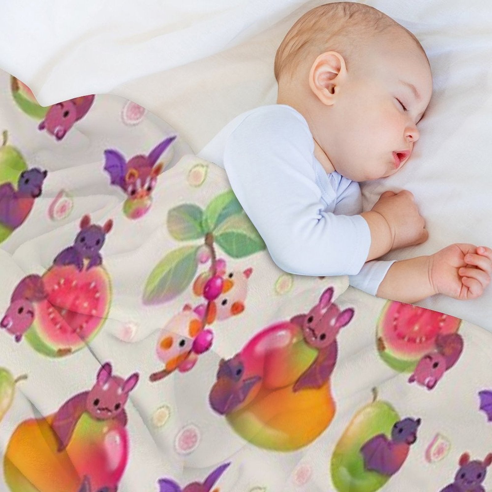 Fruit And Bat - Pastel All-season Throw Blanket