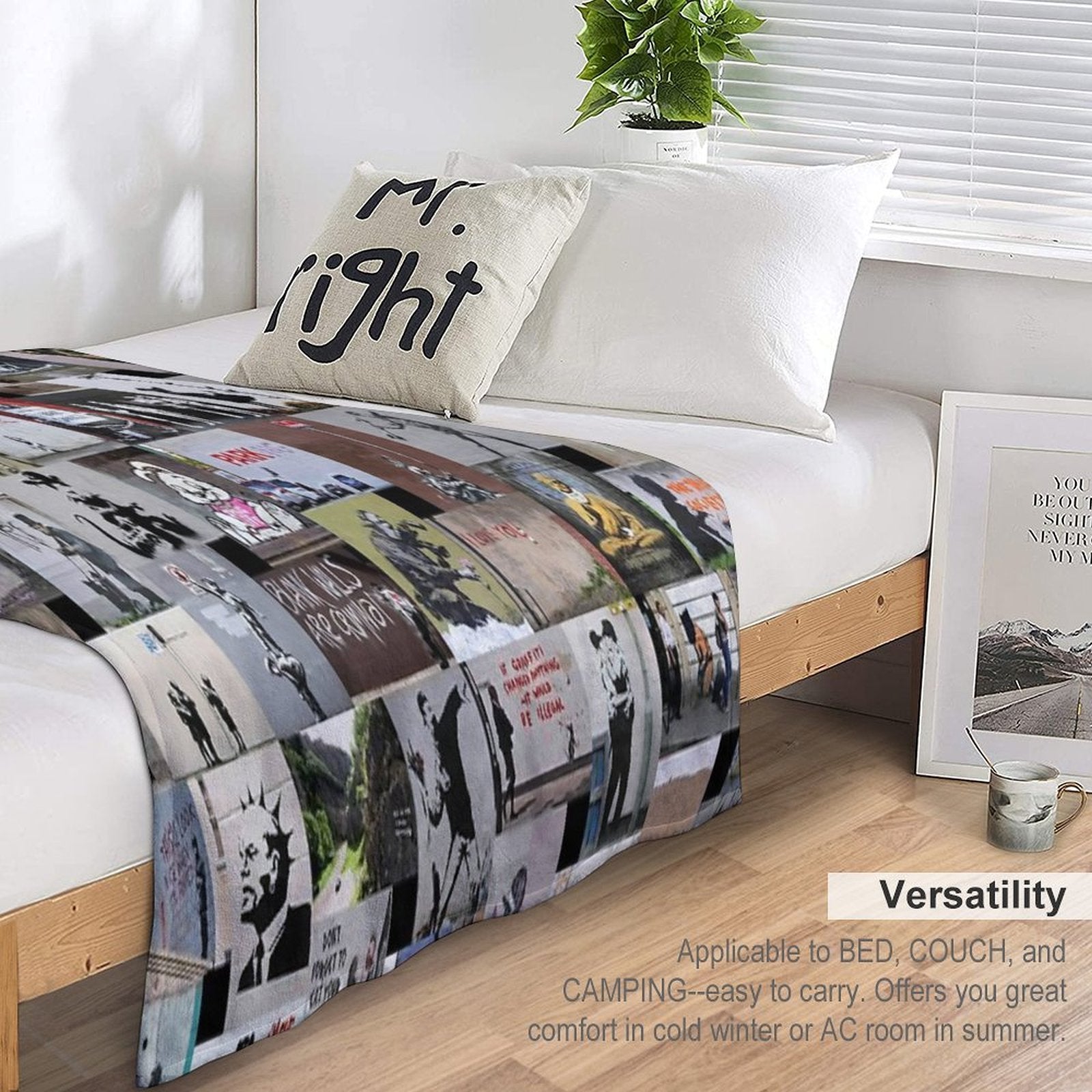 Banksy Eco-conscious Throw Blanket