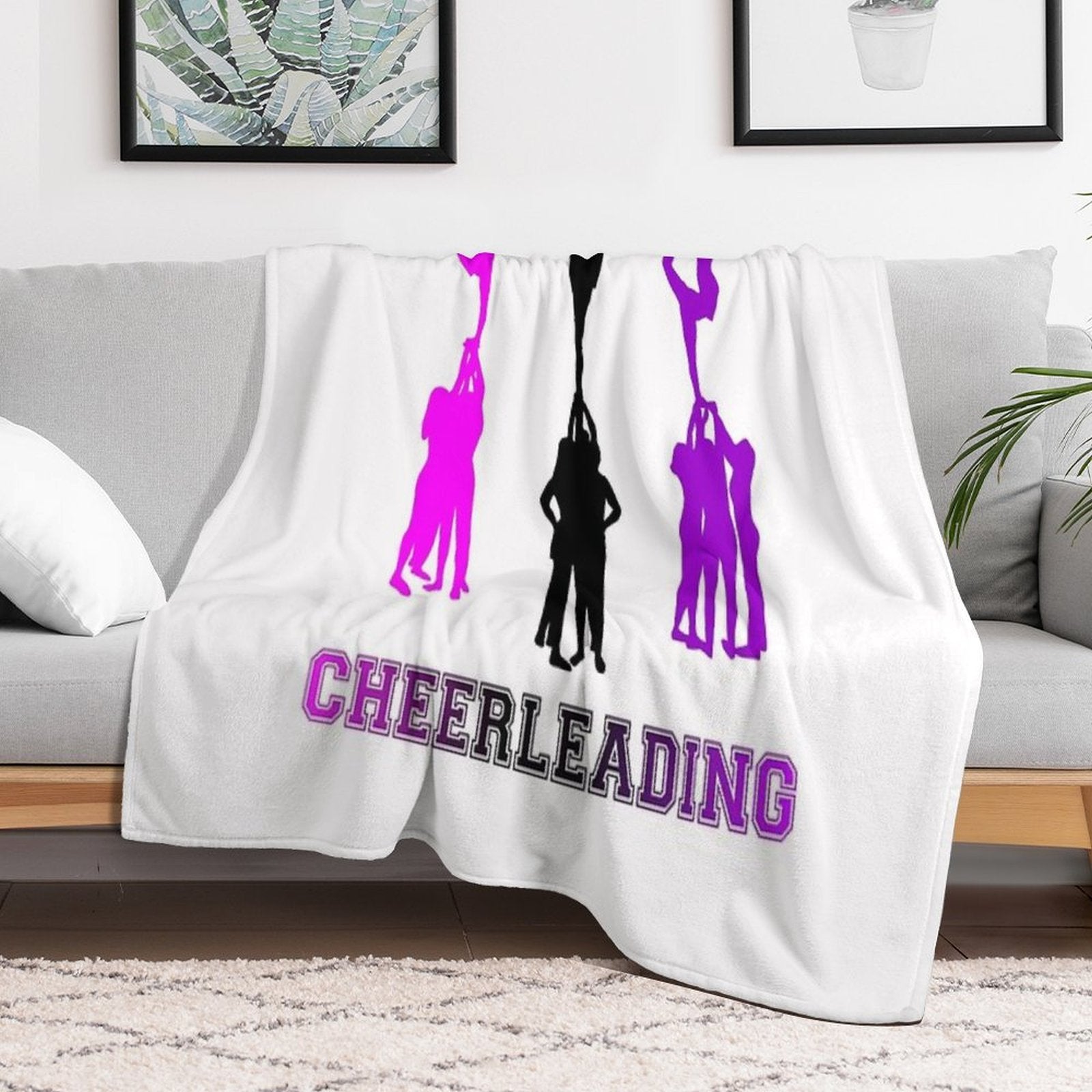 Cheerleading Velvety-soft Throw Blanket