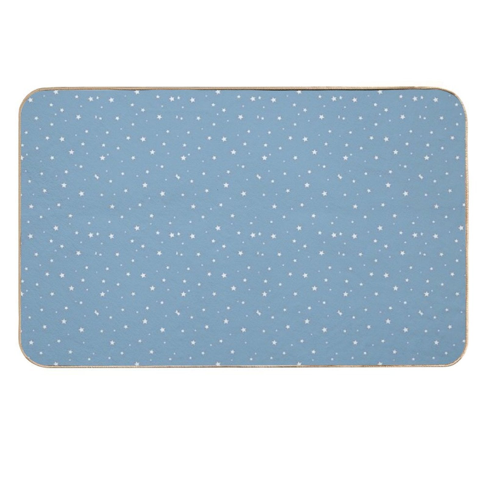 White Stars with Blue Background  Multi-Purpose Bath Mat