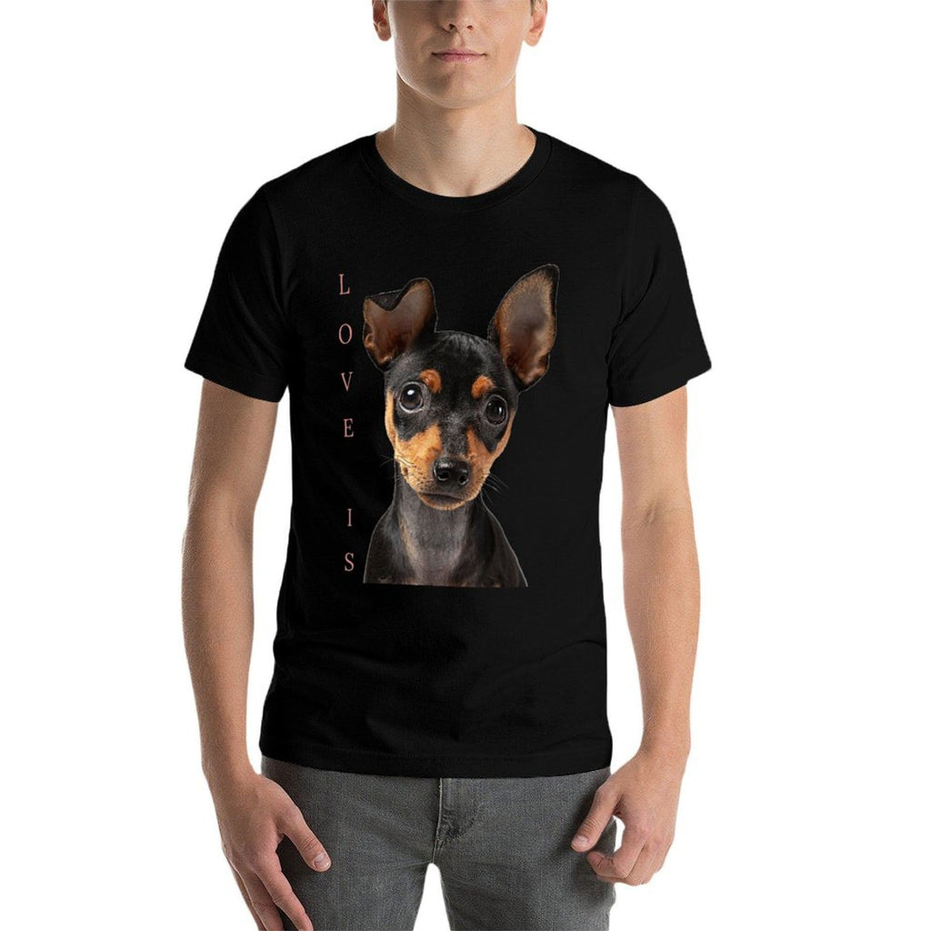 Miniature Pinscher Dog Mom Dad Love Puppy Pet  Quick-drying T-Shirt