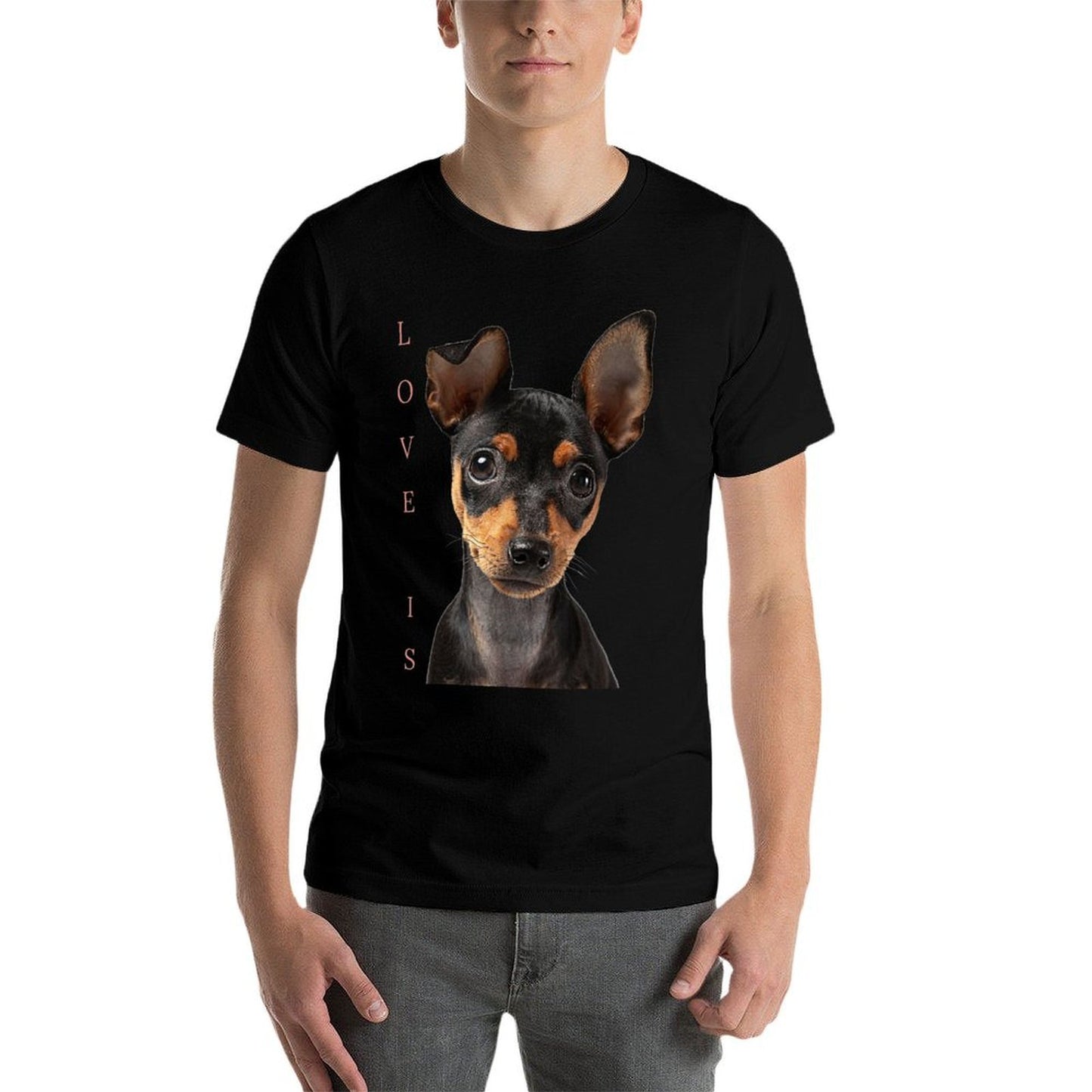 Miniature Pinscher Dog Mom Dad Love Puppy Pet  Quick-drying T-Shirt