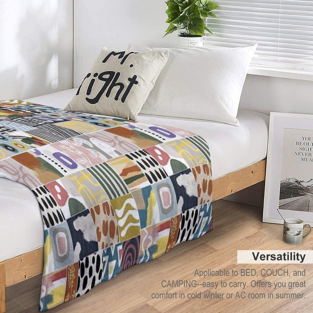 AFRICA, - Colorful Patches Quick-dry Throw Blanket