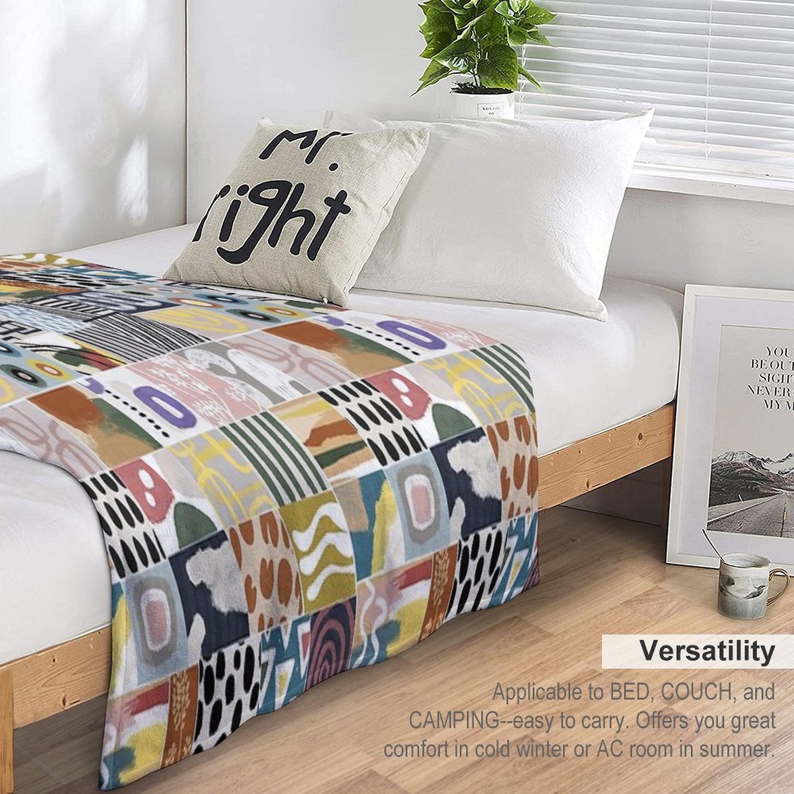 AFRICA, - Colorful Patches Quick-dry Throw Blanket