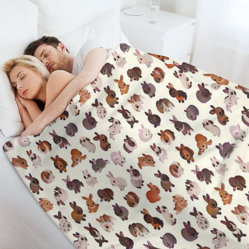 Bunny Day - Other Version Machine-washable Throw Blanket