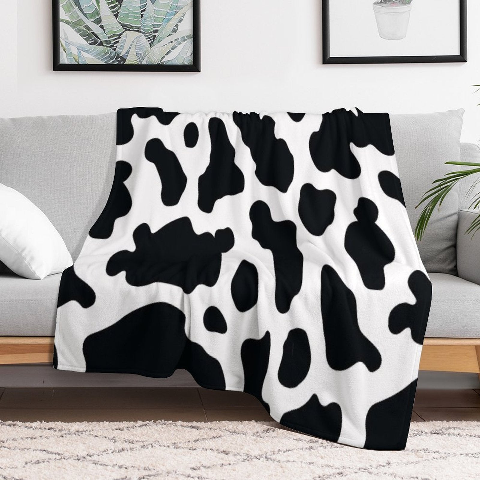 Cow Pattern Quick-dry Throw Blanket
