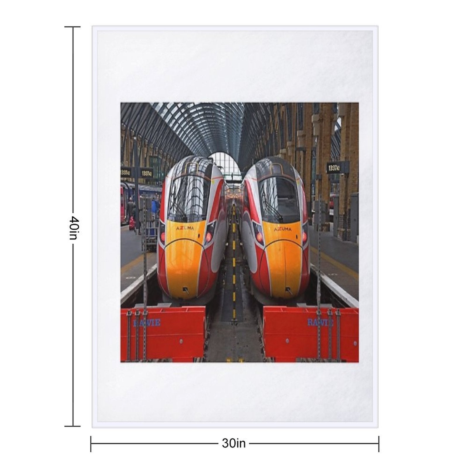 LNER Azuma Trains at Kings Cross Compact Throw Blanket