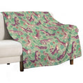 Crocodilians in Swampy Waters Sustainable Throw Blanket