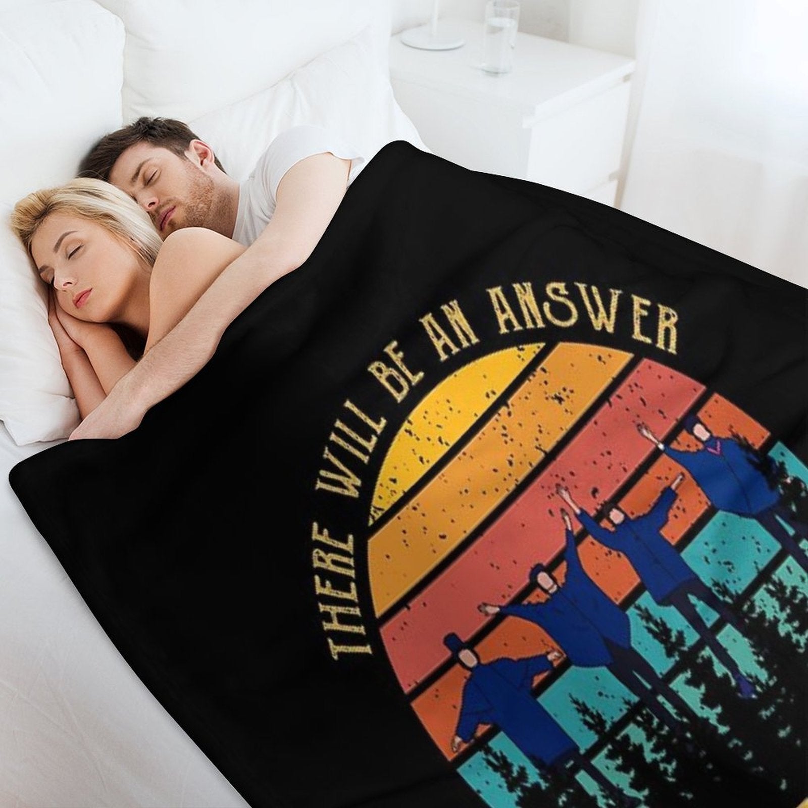 Vintage There Will Be An Answer Let It Be Premium Throw Blanket