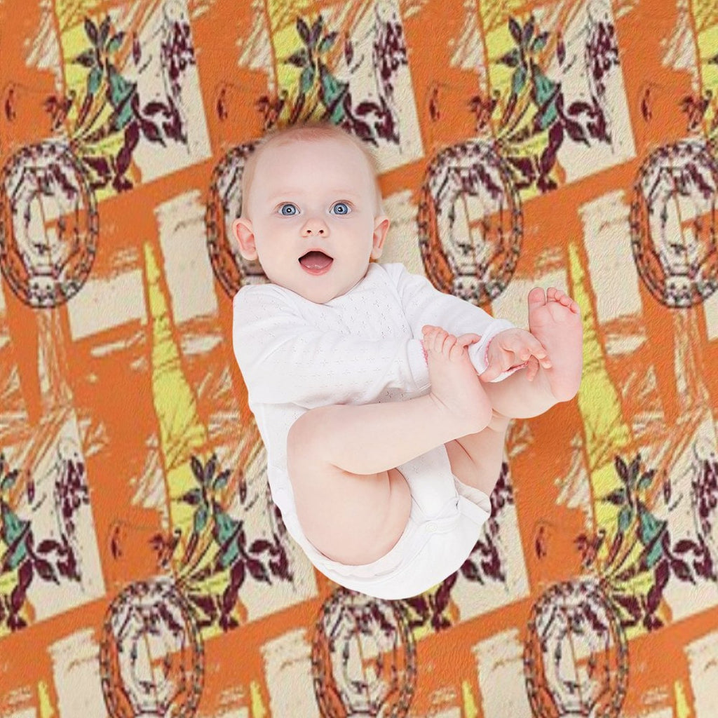 Abstract Flower Pattern Quick-dry Throw Blanket