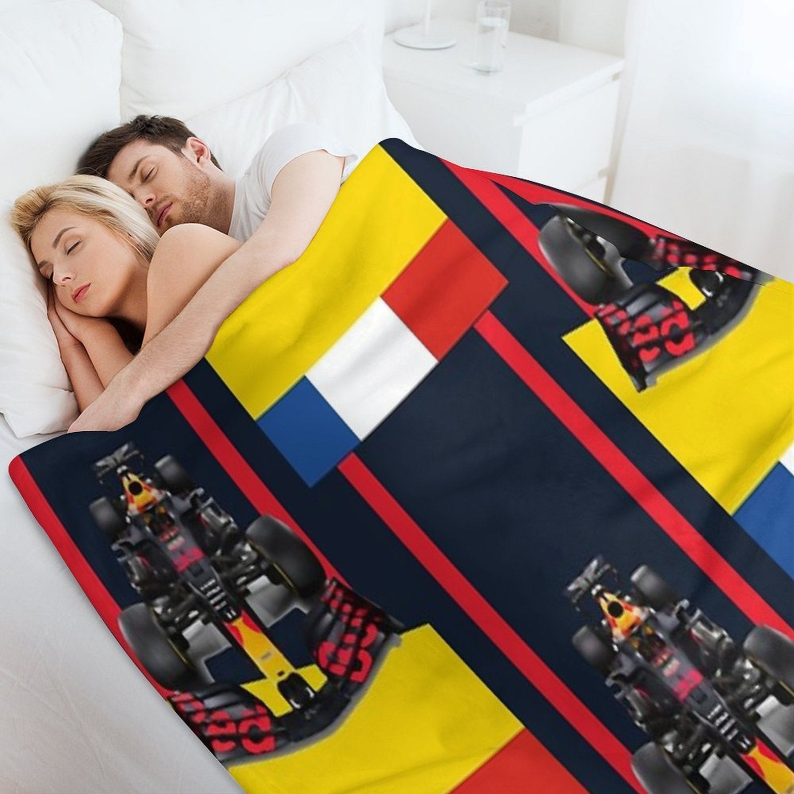 Team Max Verstappen Racing F1 Car  Formula One Machine-washable Throw Blanket