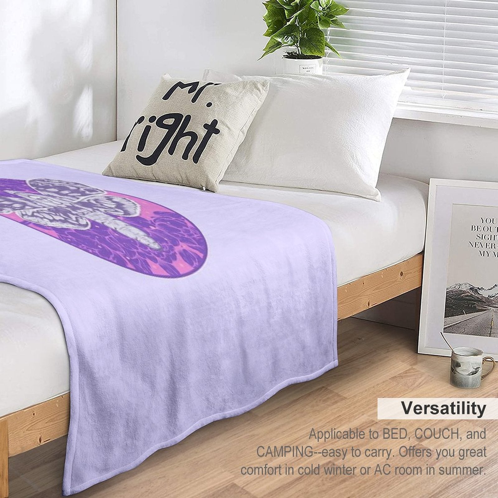 Death Moth Wrinkle-free Throw Blanket