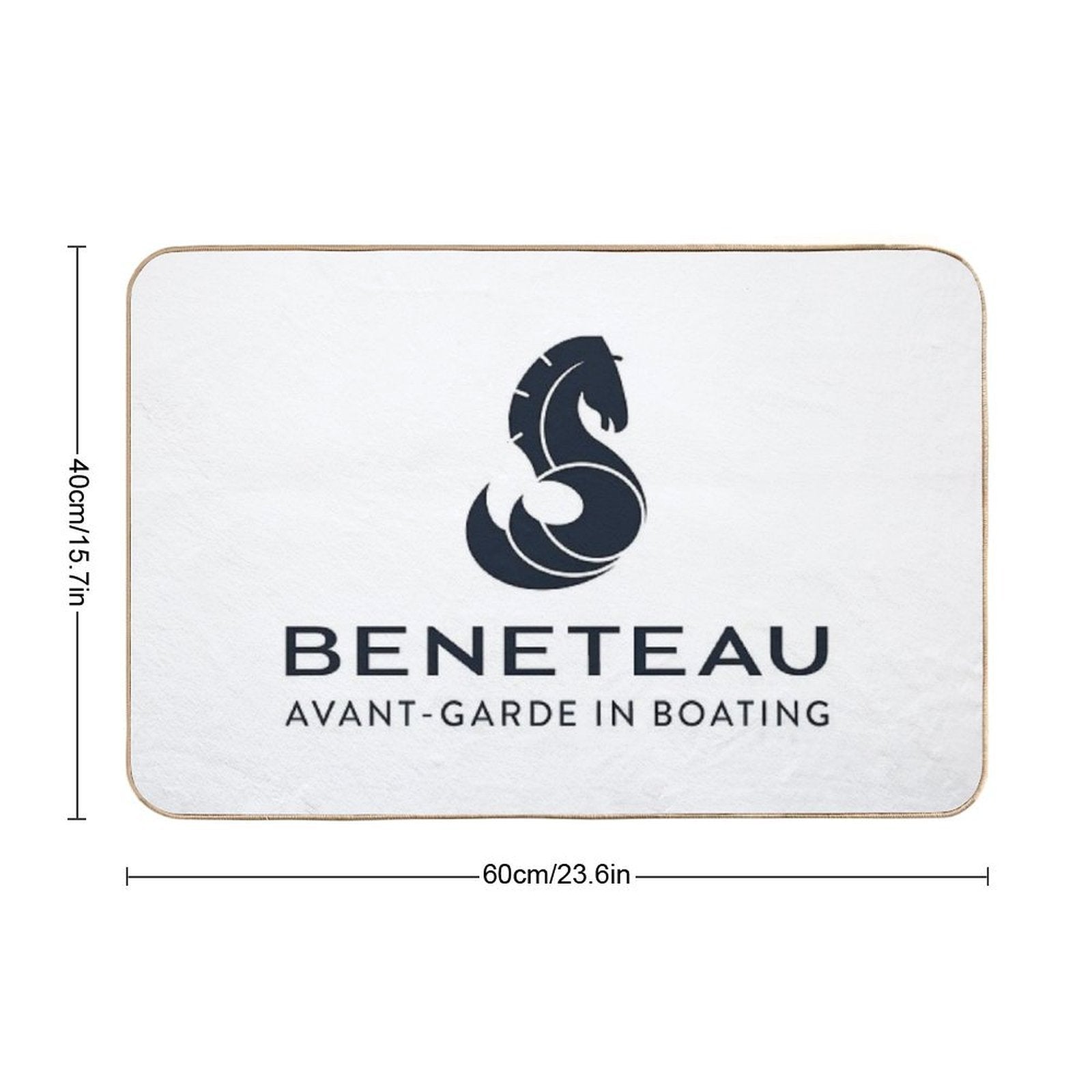 Beneteau Yachts Logo Fishing Boats  Repositionable Bath Mat