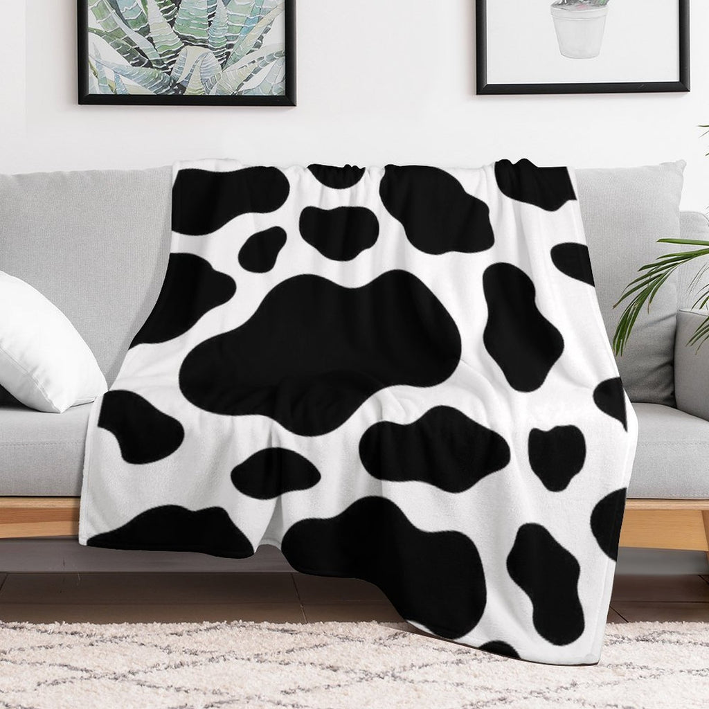 Cow Print Travel-friendly Throw Blanket