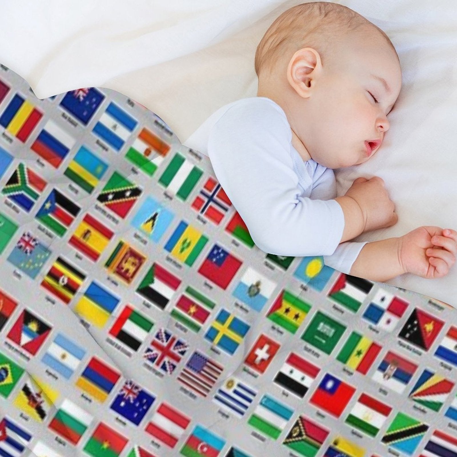 All of The Current World Flags Every Nation Velvety-soft Throw Blanket