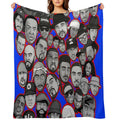Old School Hip Hop Legends Collage Art Compact Throw Blanket