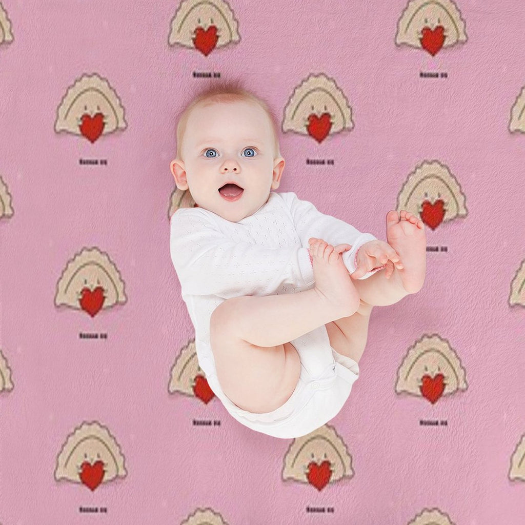 Kocham Cie Cute Pierogi Card with An Adorable Polish Dumpling Anti-pilling Throw Blanket