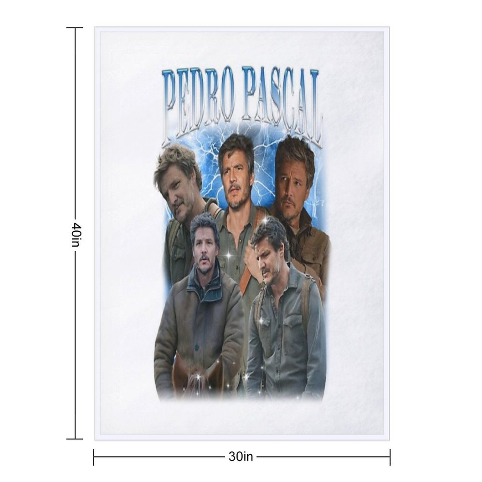 Pedro Pascal Joel Miller The Last Of Us 2 Gamer Movies Daddy Meme Fan Art Gift Lightweight Throw Blanket