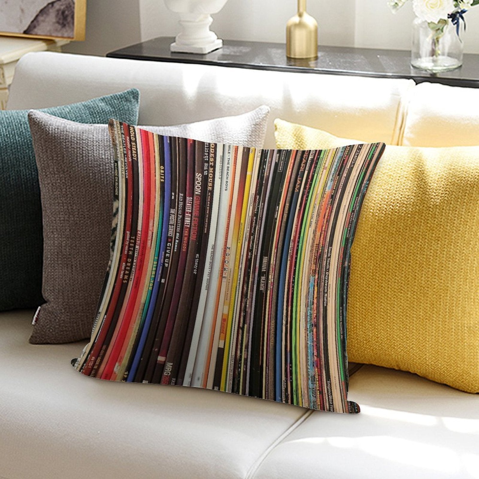 Ultimate Vinyl Record Collection Soft Skin-Friendly Throw Pillow