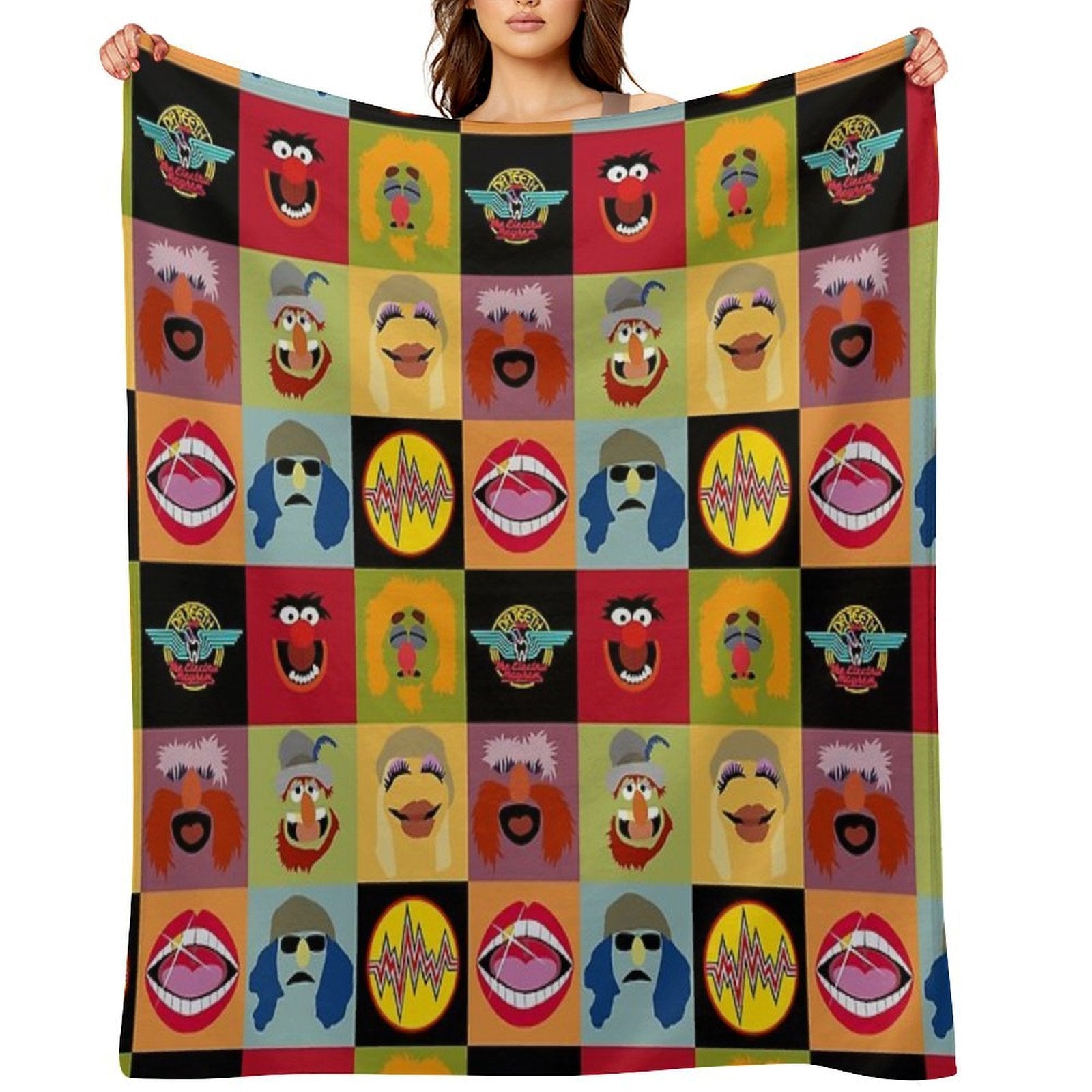 Dr. Teeth And The Electric Mayhem Ft Lips Premium Throw Blanket