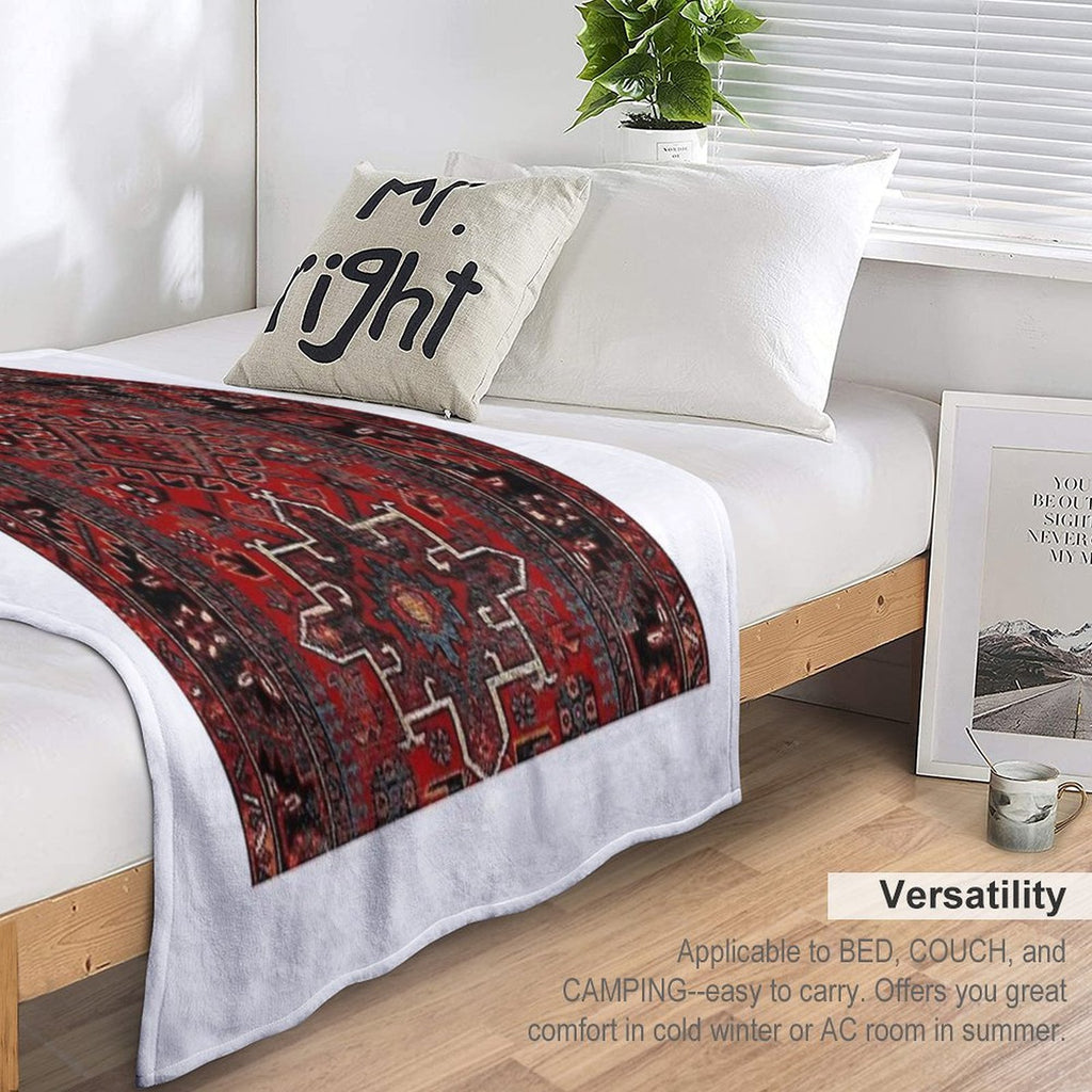 Oriental Rug Durable Throw Blanket