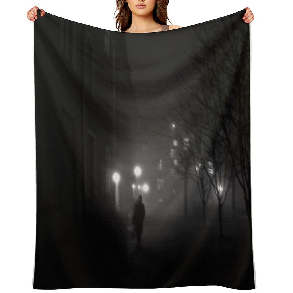Fog Noir Spy Eco-conscious Throw Blanket