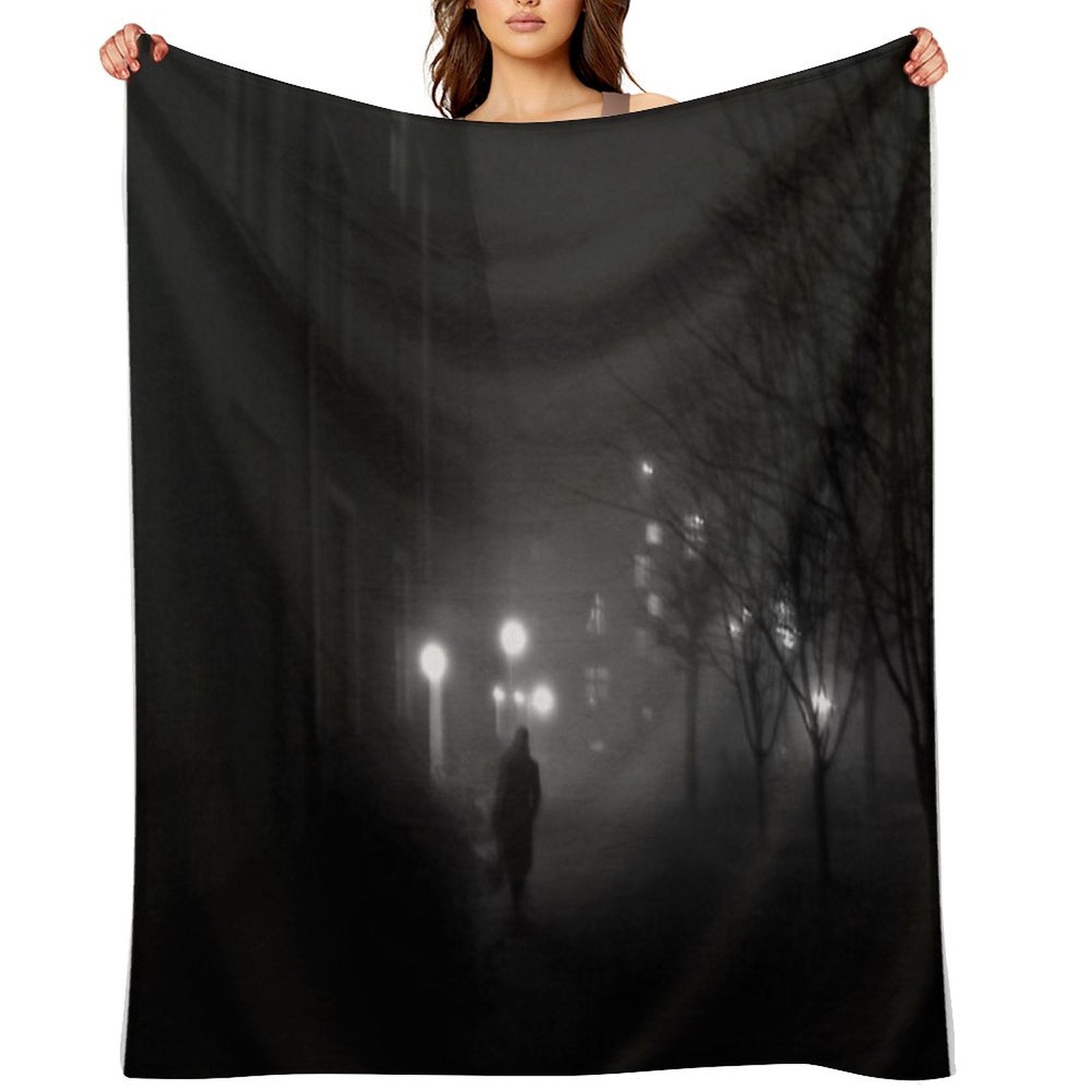Fog Noir Spy Eco-conscious Throw Blanket