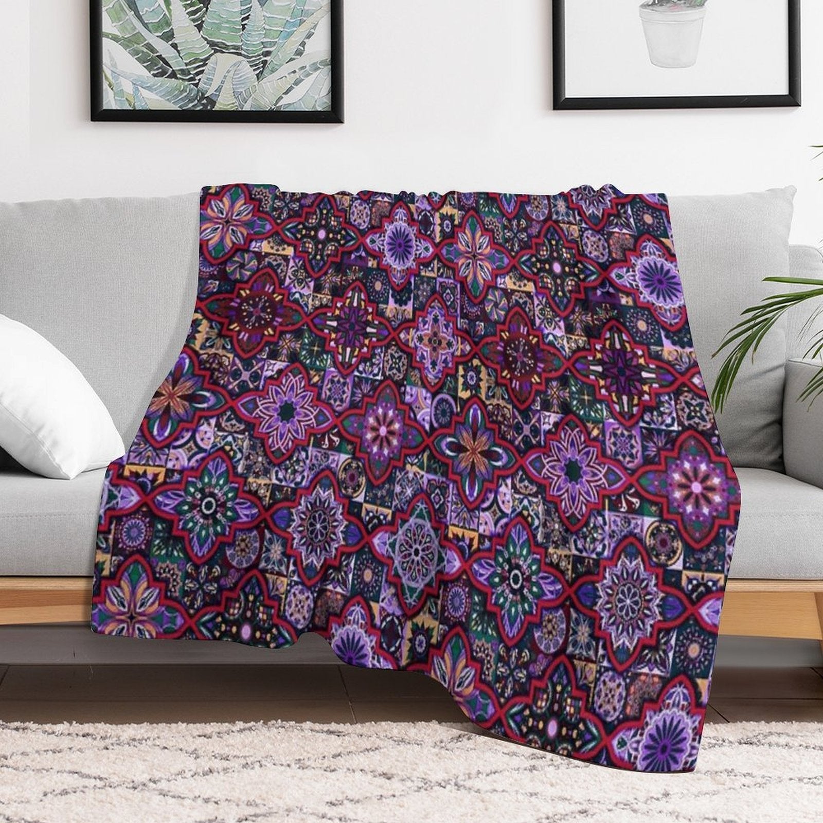 Native Boho Design All-season Throw Blanket
