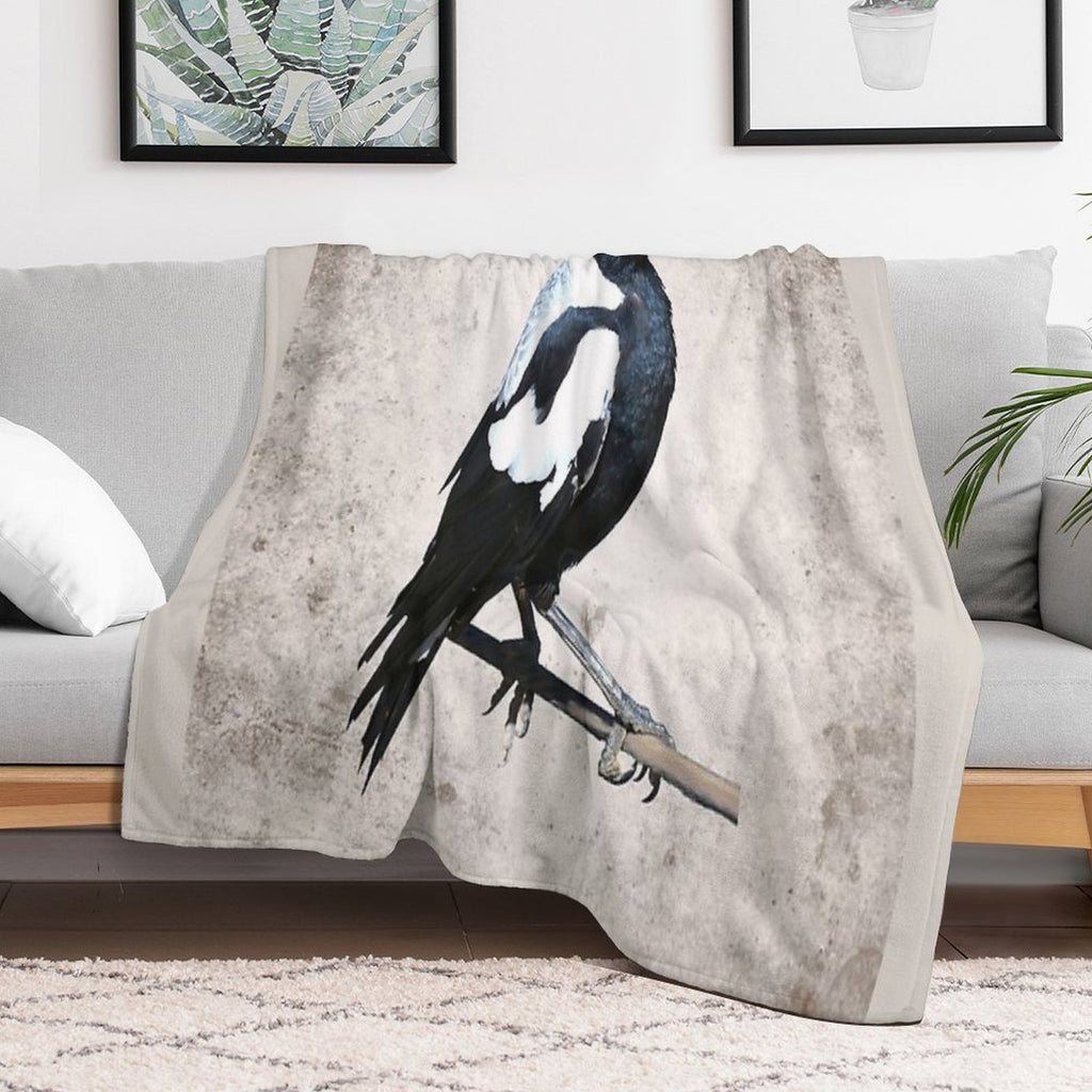 Australian Magpie Lightweight Throw Blanket