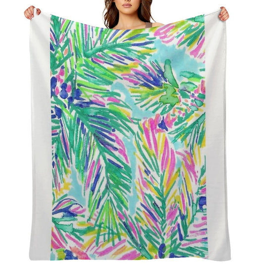 Coconut Lilly Tree Travel-friendly Throw Blanket