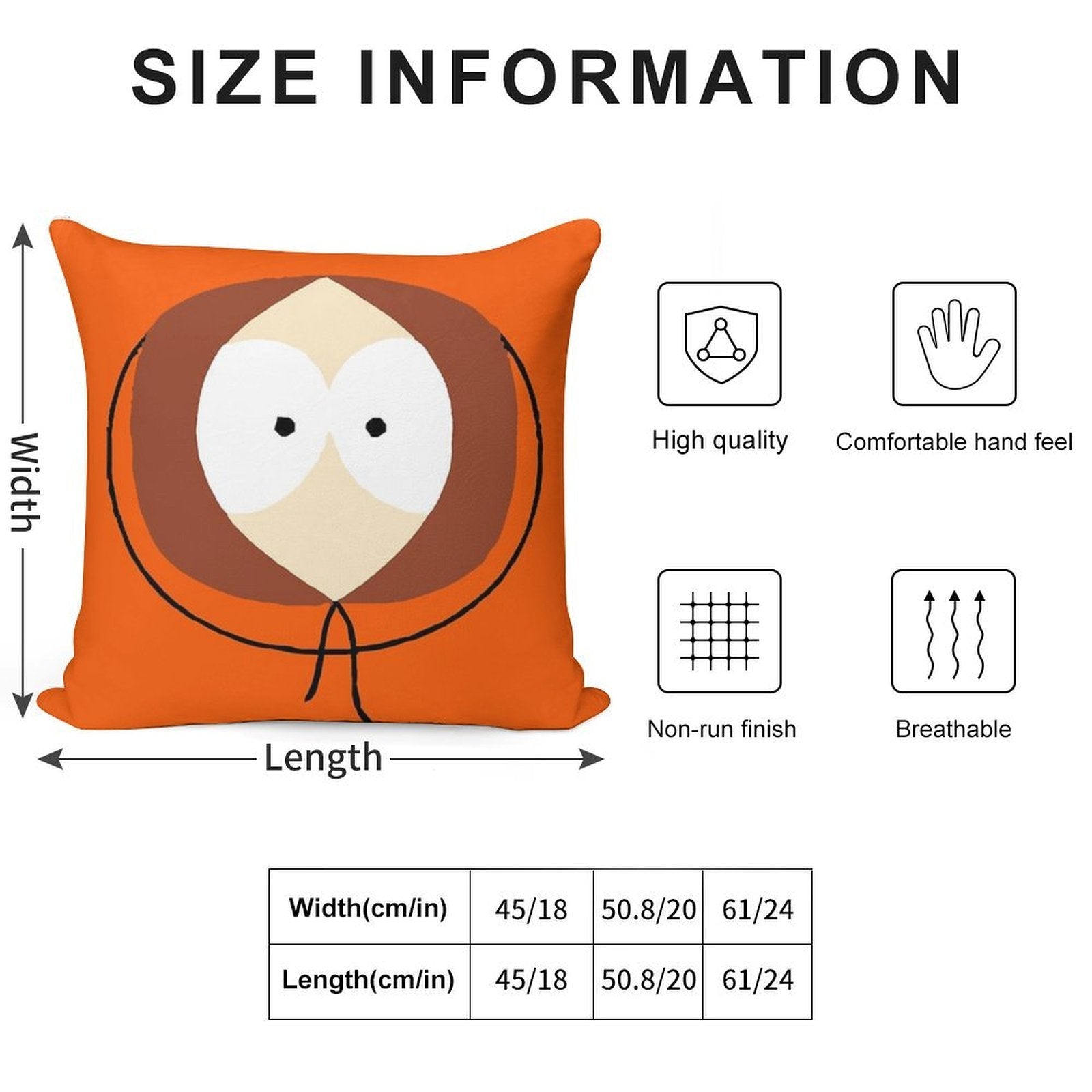 South Park - KENNY Soft Decorative Cover Throw Pillow