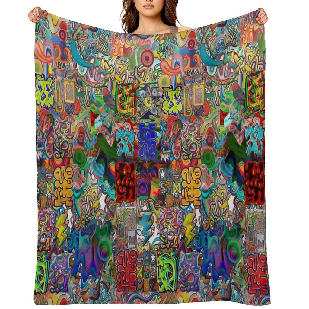 Graffiti 2021 Machine-washable Throw Blanket