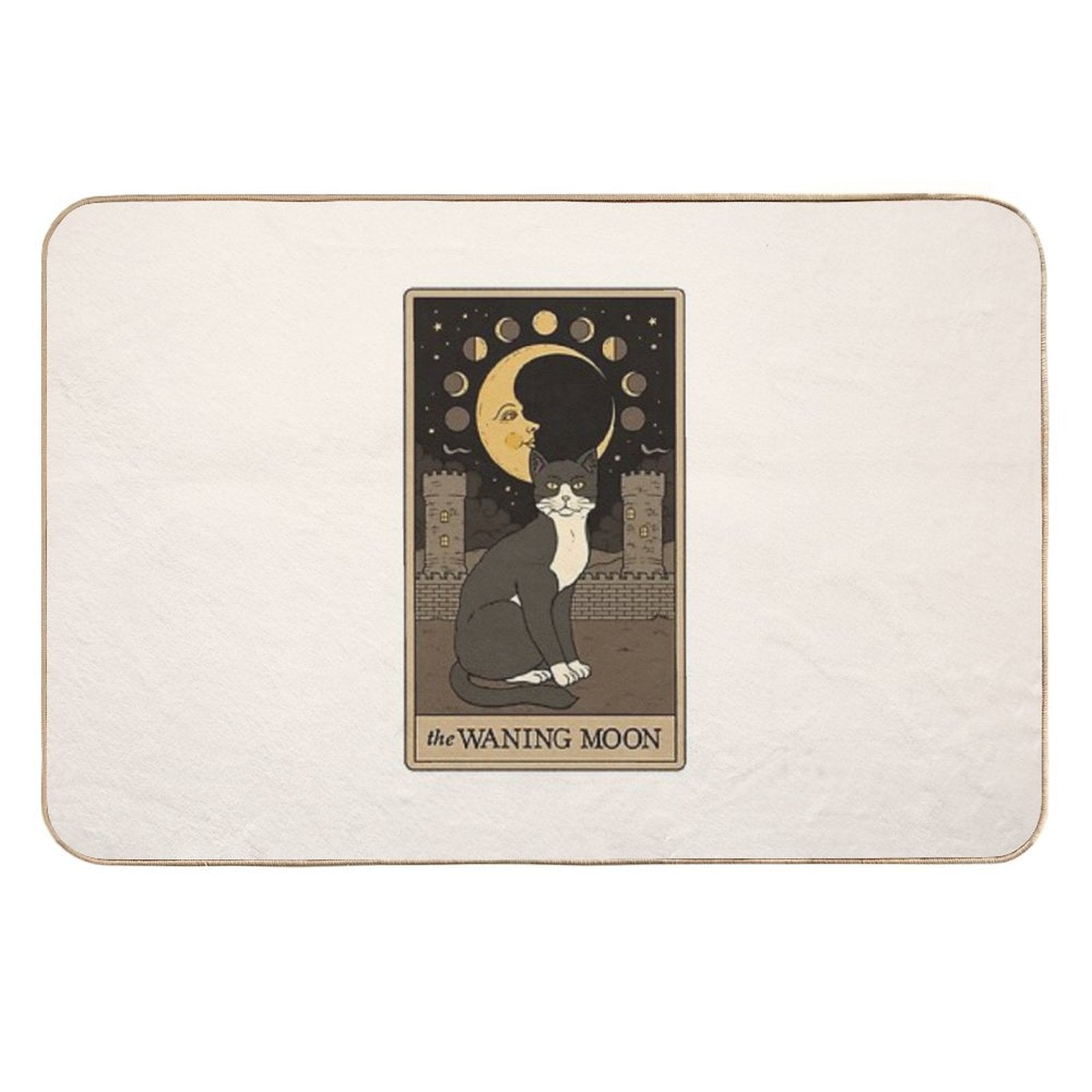 The Waning Moon Cat  Rapid-Drying Bath Mat