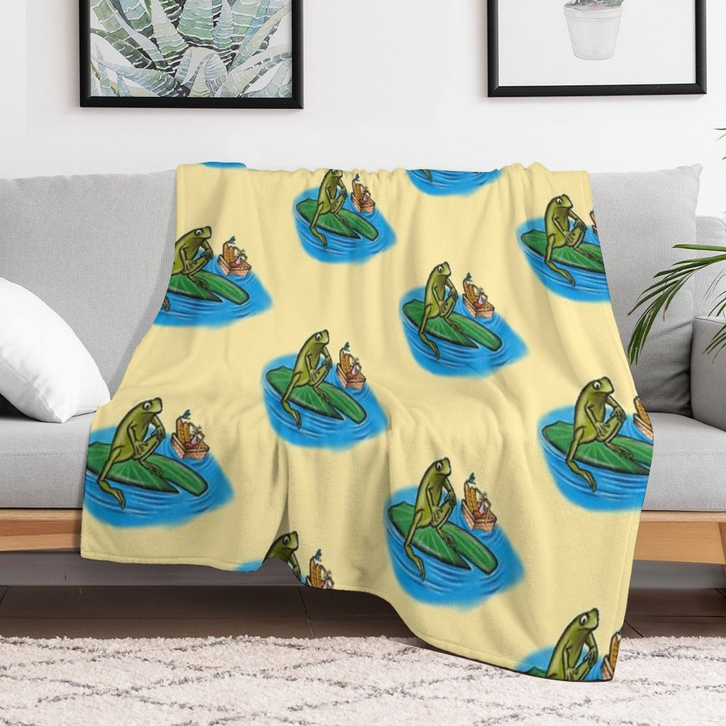 Chill Frog Anti-pilling Throw Blanket