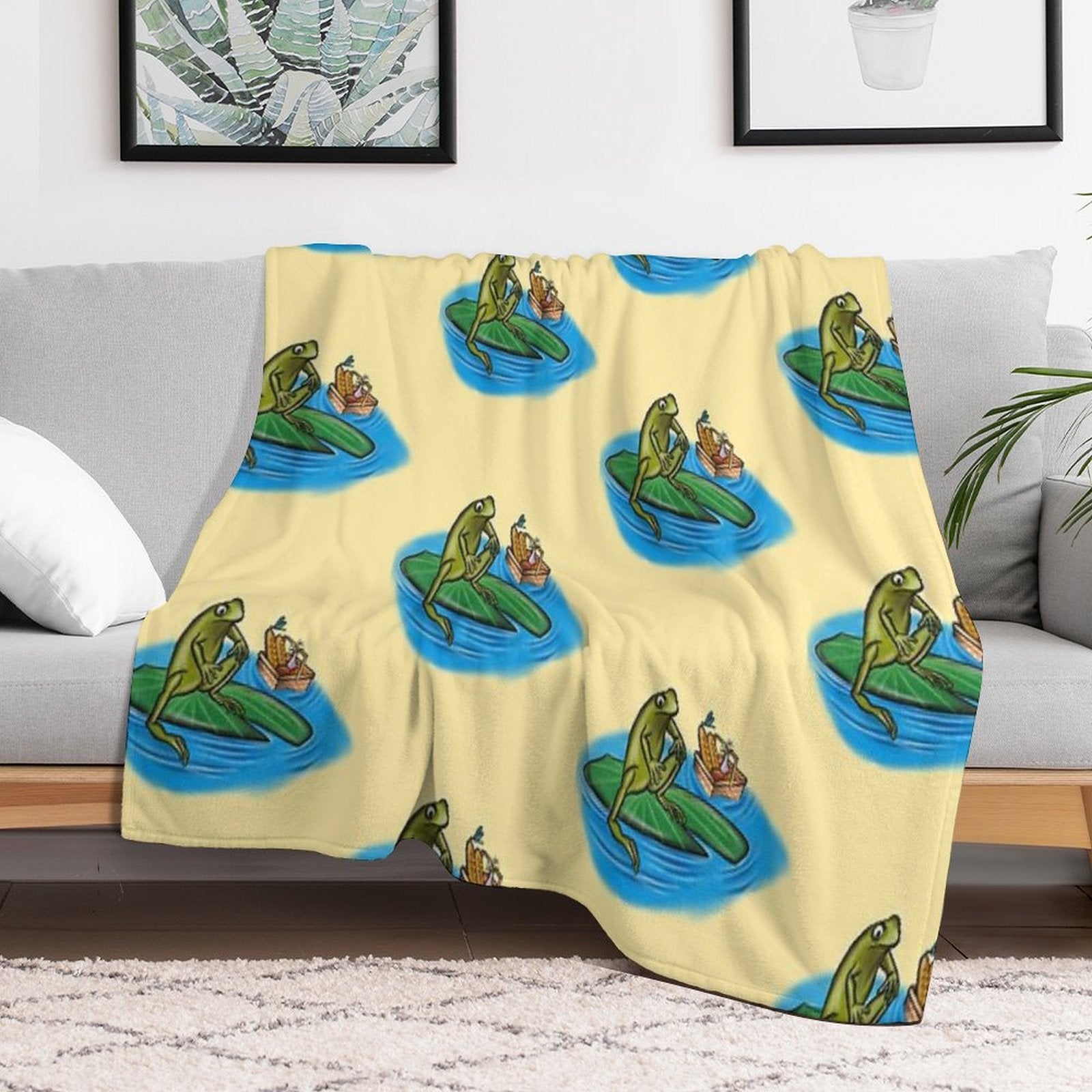 Chill Frog Anti-pilling Throw Blanket