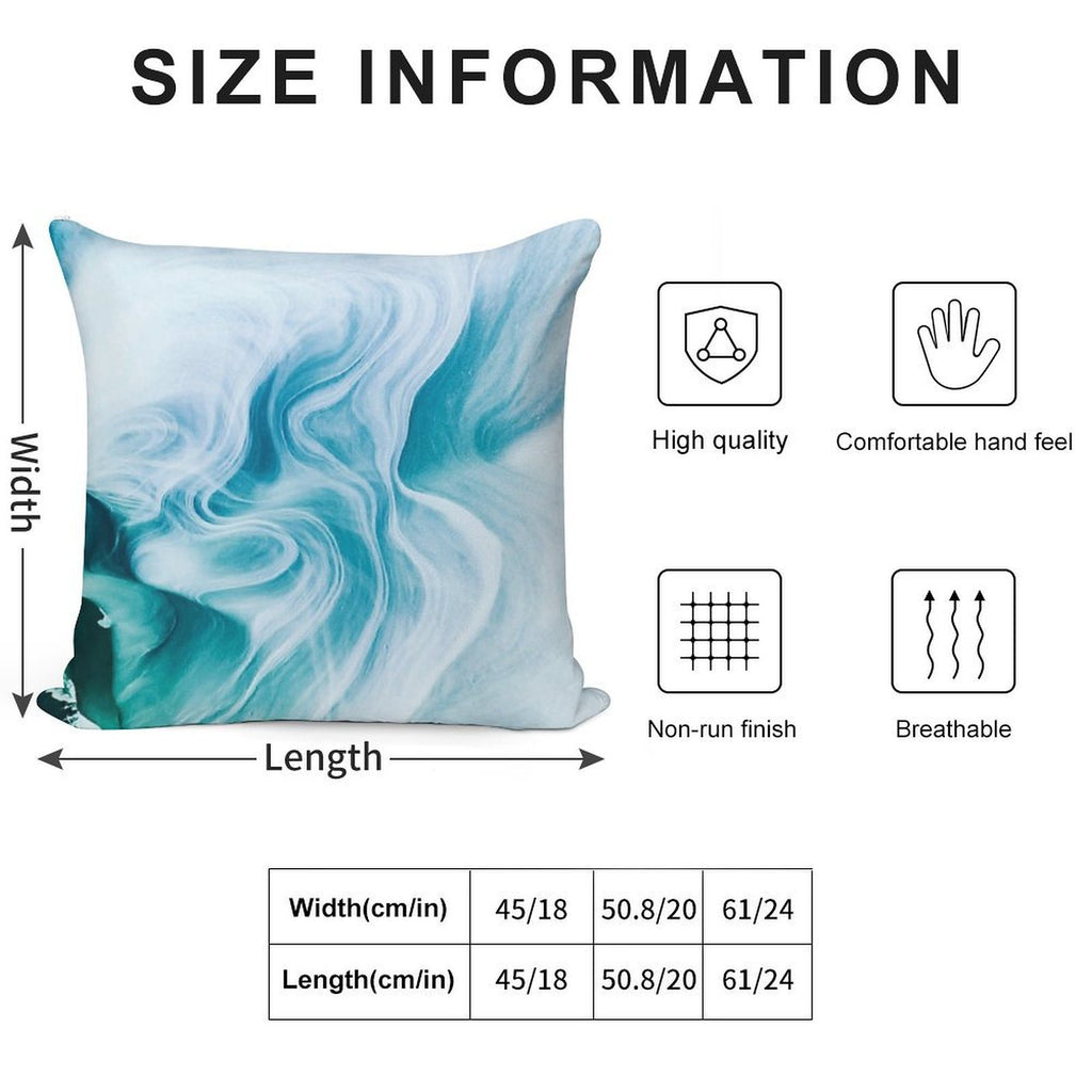 Marble Sandstone - Oceanic Soft Fade-Resistant Throw Pillow