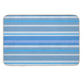 Trendy Blue Stripe Pattern  Fade-Resistant Bath Mat