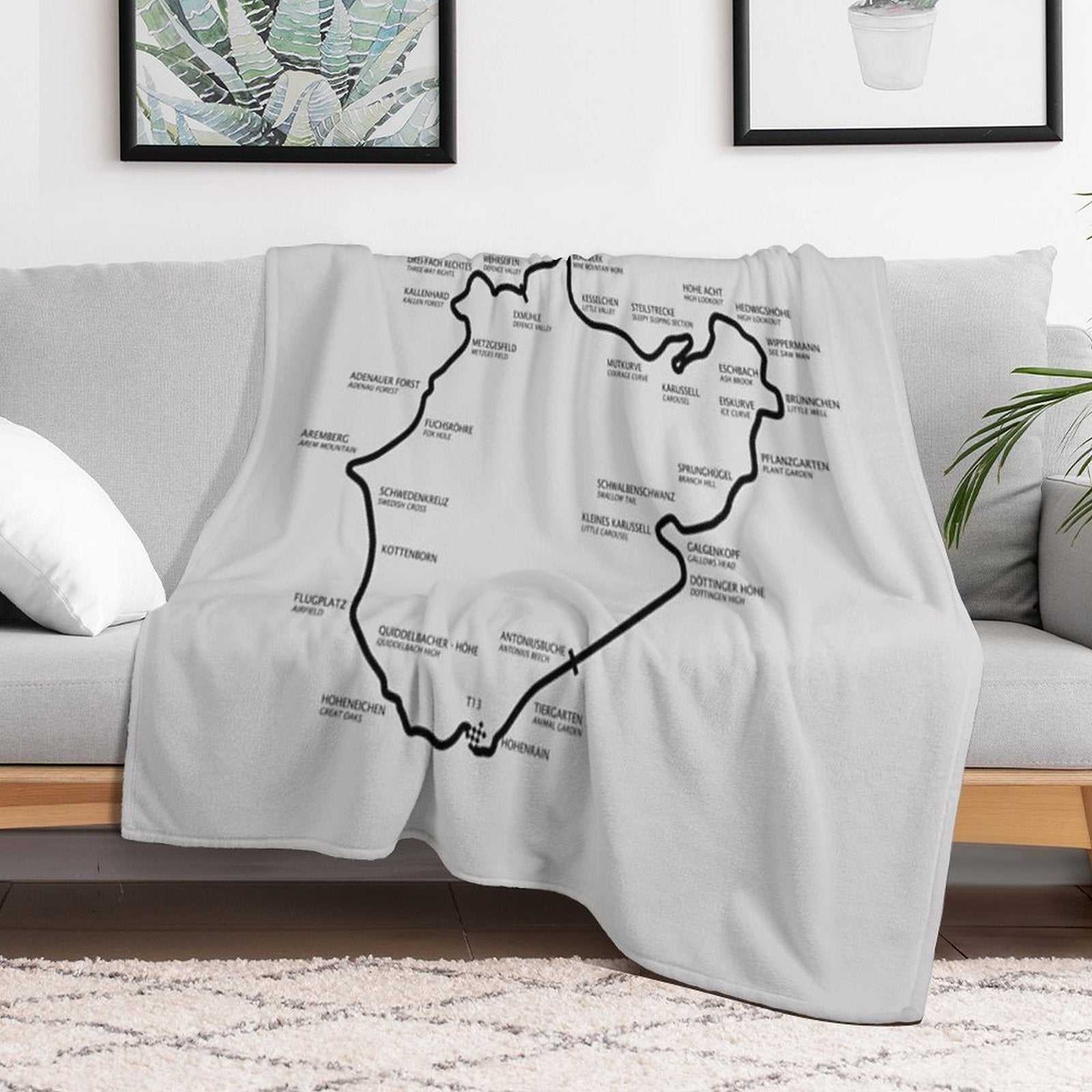 The Nurburgring - Nordschleife Anti-pilling Throw Blanket
